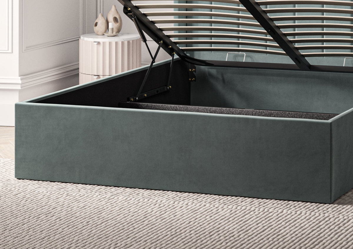 Harmony Med vingar Classic Eden Seagrass Klädd Sängstomme med ottomane