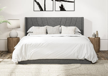 Bliss Med vingar Classic Arran Pebble Klädd Sängstomme med ottomane