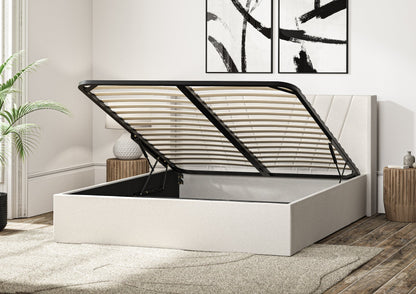 Bliss Med vingar Classic Arran Natural Klädd Sängstomme med ottomane