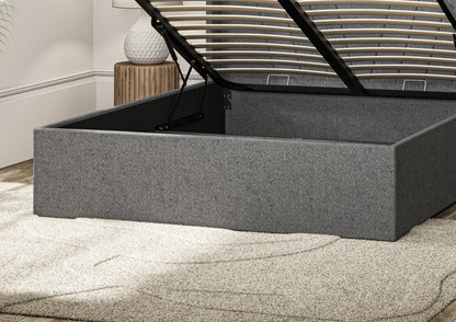Bliss Med vingar Classic Arran Pebble Klädd Sängstomme med ottomane