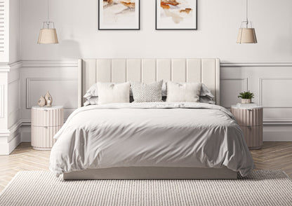 Harmony Med vingar Classic Arran Natural Klädd Sängstomme med ottomane