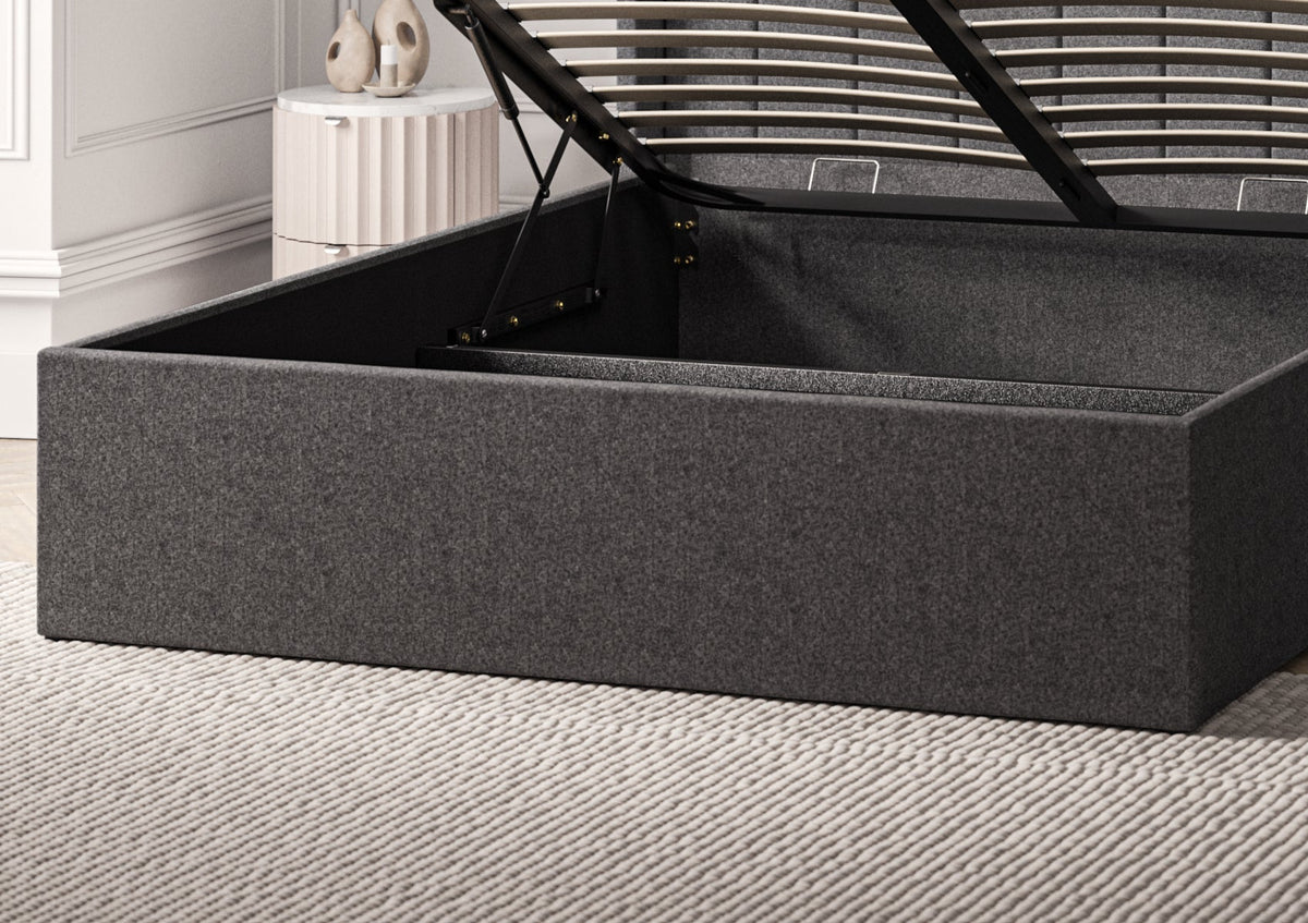 Harmony Med vingar Classic Arran Pebble Klädd Sängstomme med ottomane