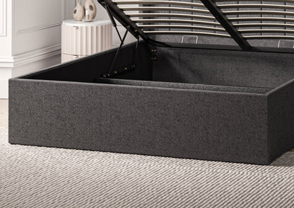 Harmony Med vingar Classic Arran Pebble Klädd Sängstomme med ottomane