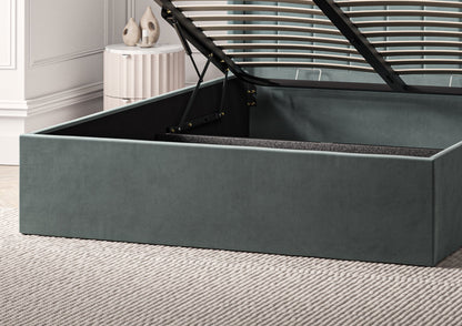 Harmony Med vingar Classic Eden Seagrass Klädd Sängstomme med ottomane