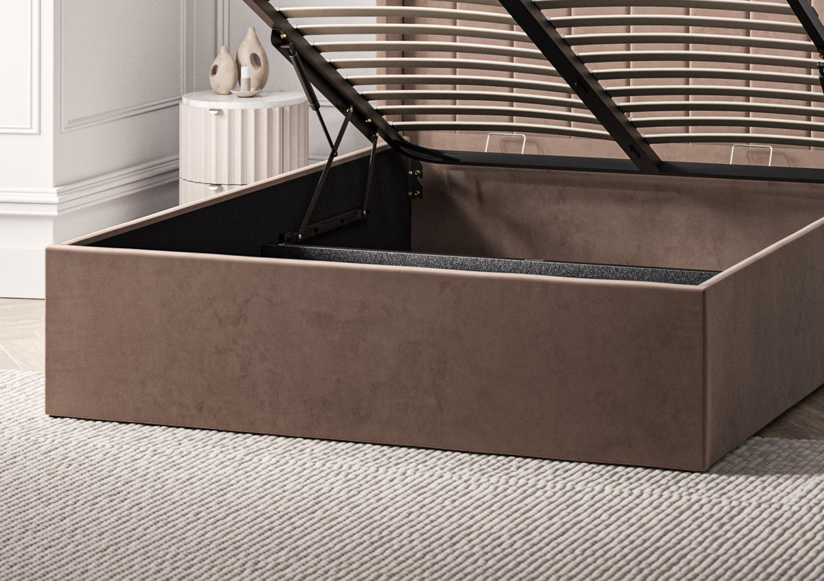 Harmony Med vingar Classic Hugo Linen Klädd Sängstomme med ottomane