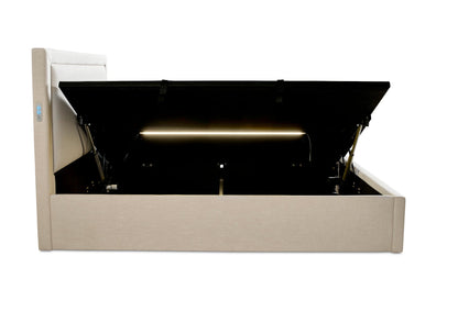 Lifttech Electric Natural Klädd Sängstomme med ottomane