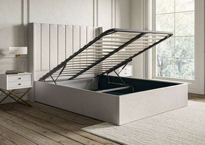 Opulence Med vingar Grand Arran Natural Klädd Sängstomme med ottomane