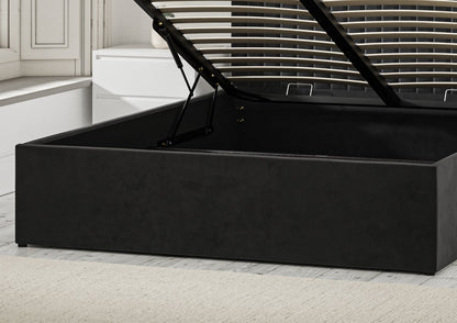 Symphony Classic Hugo Charcoal Klädd Sängstomme med ottomane