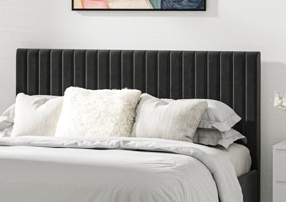 Symphony Classic Hugo Charcoal Klädd Sängstomme med ottomane