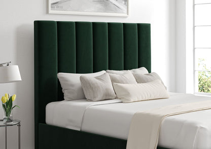 Amalfi Hugo Bottle Green Klädd Sängstomme med ottomane