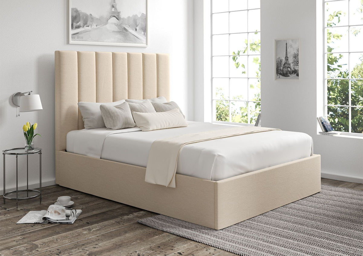 Amalfi Linea Linen Klädd Sängstomme med ottomane