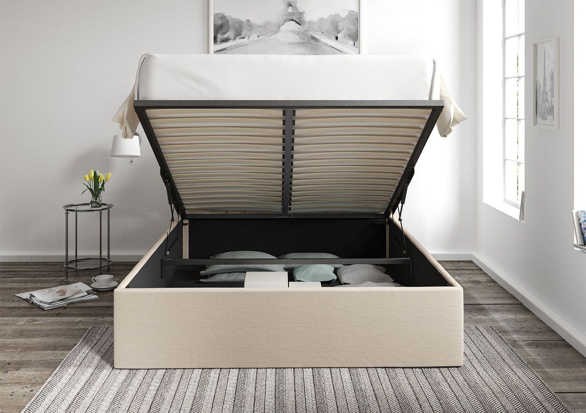 Amalfi Linea Linen Klädd Sängstomme med ottomane