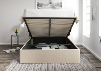 Amalfi Linea Linen Klädd Sängstomme med ottomane