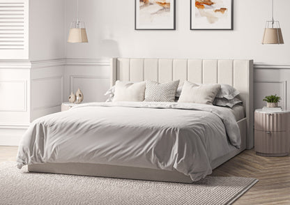 Harmony Med vingar Classic Arran Natural Klädd Sängstomme med ottomane