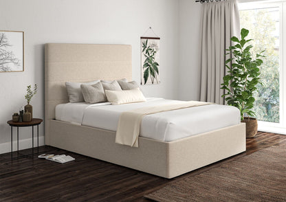 Milano Boucle Ivory Klädd Sängstomme med ottomane
