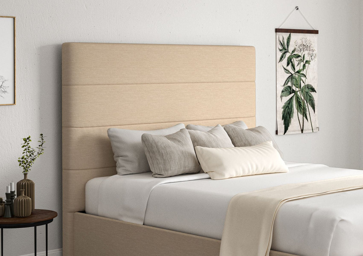 Milano Linea Linen Klädd Sängstomme med ottomane