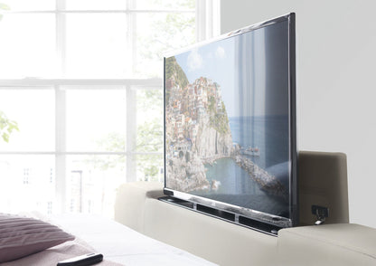 Onelife Natural Sammet Klädd TV Sängstomme med ottomane