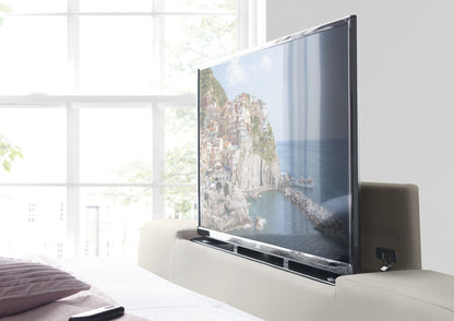 Onelife Natural Sammet Klädd TV Sängstomme med ottomane