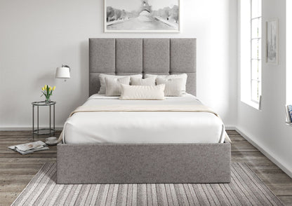 Turin Trebla Charcoal Klädd Sängstomme med ottomane